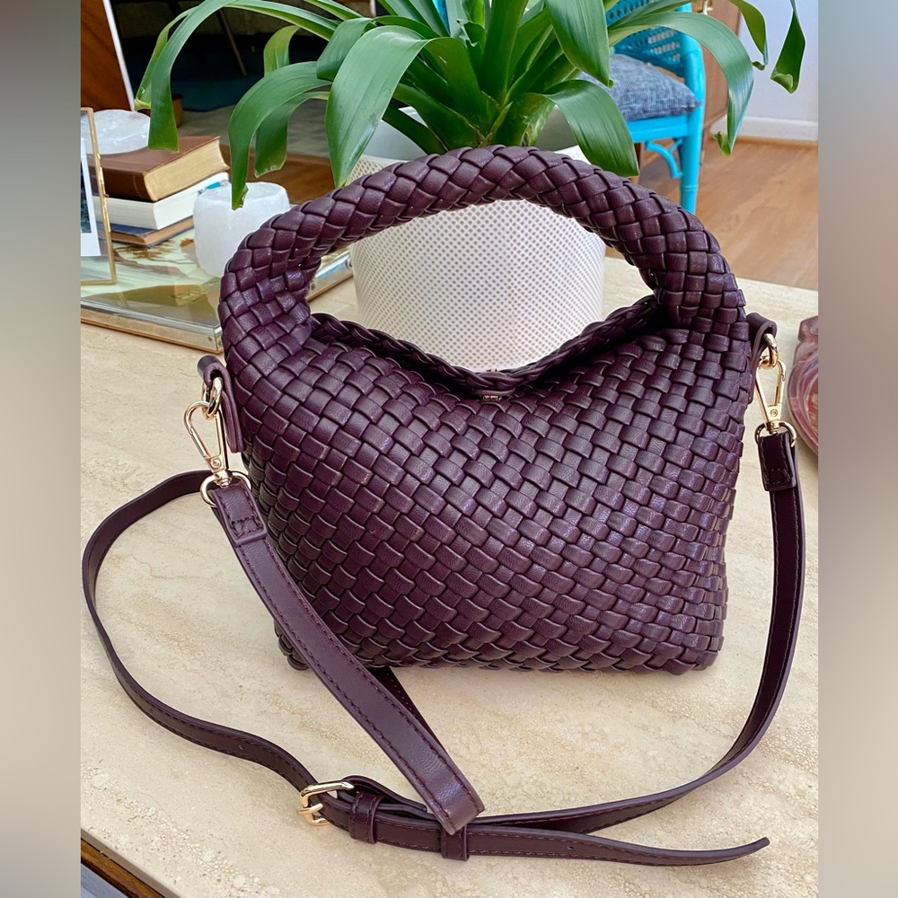 NWOT MODA LUXE Jessamine Woven Satchel | ~7”Tx10”Wx3.5”D | Espresso Dark Brown
